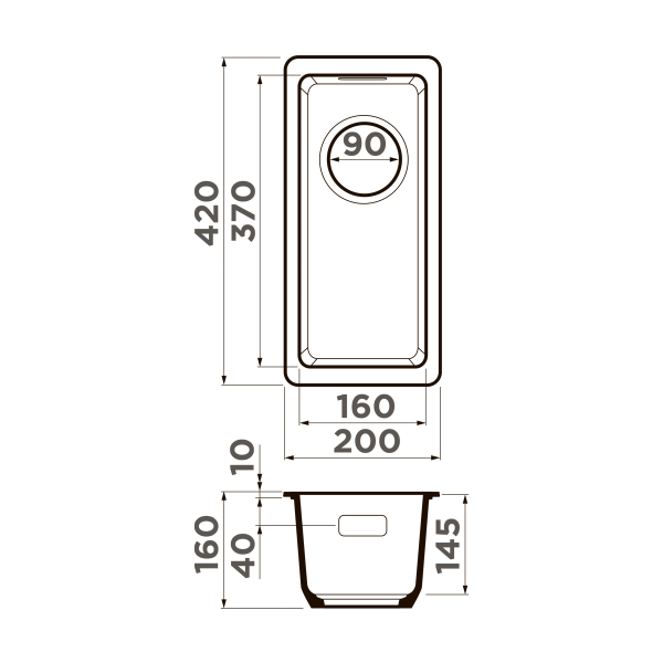 картинка Omoikiri Kata 20-U-MA Artgranit/марципан от магазина SEFI