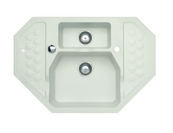 картинка Мойка SENSUAL 30 GRANITAL+ ARCTIC-G11M 850x520x200; 1x с сифоном 1101462, от магазина SEFI