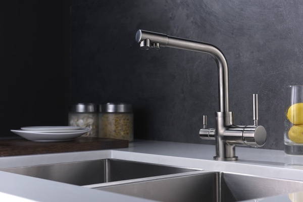 картинка Смеситель для кухни с подключением к фильтру, EMAR ЕС-3003, цвет сатин от магазина SEFI