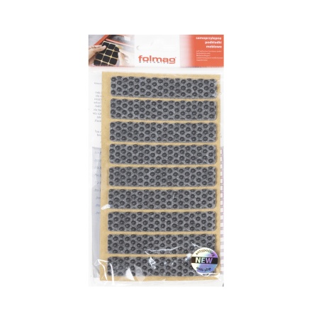 картинка Подкладка самоприлипающая фетровая прорезиненная 15 х 80мм (1упак.=9шт), серая, Folmag от магазина SEFI