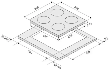 картинка Индукционная варочная панель KRONA ORIGANO 60 WH от магазина SEFI
