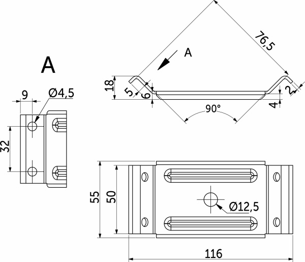 картинка Стяжка для столов II белый цинк REJS от магазина SEFI