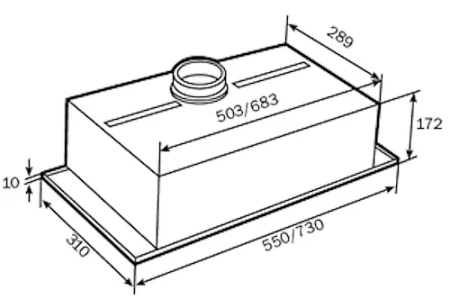 картинка Встраиваемая вытяжка Teka GFH 73 STAINLESS STEEL от магазина SEFI