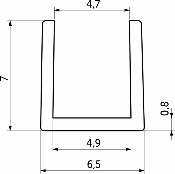 картинка Планка торцевая 4 матовая (L=0.6) AKS от магазина SEFI