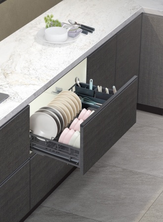 картинка Выдвижная корзина-сушка 800 DARK LINE, черный AKS магазин SEFI являющийся официальным дистрибьютором в России  картинка Выдвижная корзина-сушка 800 DARK LINE, черный AKS от магазина SEFI