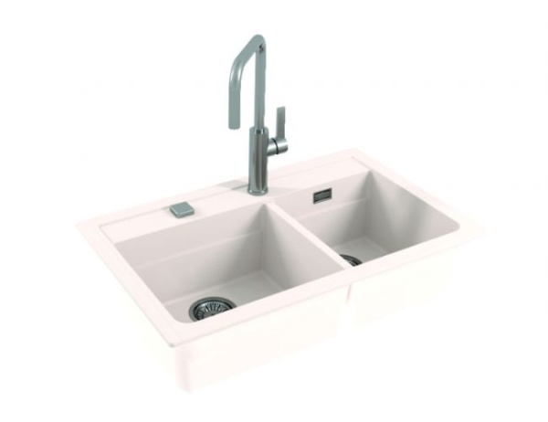 картинка Мойка ALVEUS GRANITAL ATROX 50 ARCTIC - G11 в комплекте с сифоном 1132822, от магазина SEFI