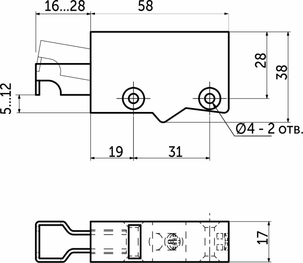 картинка Навес кухонный регулируемый универсальный белый, РФ от магазина SEFI