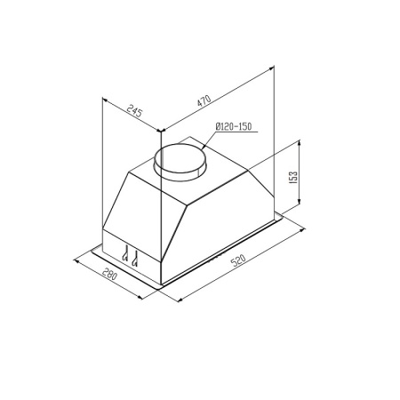 картинка Полновстраиваемая вытяжка Korting KHI 6416 N от магазина SEFI