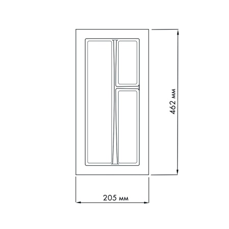 картинка Лоток для столовых приборов LINE, ширина фасада 300 мм для Hettich InnoTech Atira глубиной 470 мм от магазина SEFI
