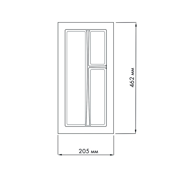 картинка Лоток для столовых приборов LINE, ширина фасада 300 мм для Hettich InnoTech Atira глубиной 470 мм от магазина SEFI