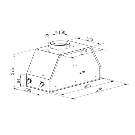 картинка Полновстраиваемая вытяжка KHI 6892 DGN от магазина SEFI