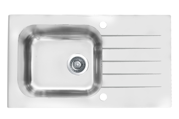 картинка Мойка ALVEUS VITRO 20 (белая) 780X435 c сифоном клапан-автомат 1058656, от магазина SEFI