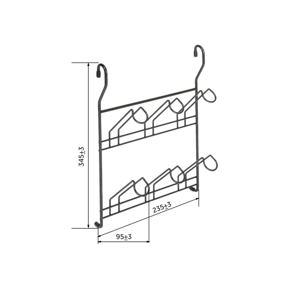картинка Корзина на трубу d16 для стаканов CWJ229 черный AKS от магазина SEFI