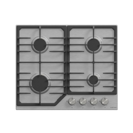 картинка Газовая варочная панель HiSTORY HGE 640C FIX, стальная INOX от магазина SEFI