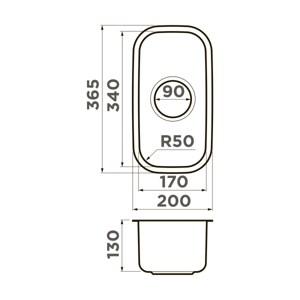 картинка Мойка Omoikiri Omi 20-U-IN нерж. сталь/нержавеющая сталь от магазина SEFI
