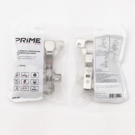 картинка Петля внутренняя с доводчиком 48мм h2 clip-on PRIME by AKS (саморезы, заглушки) (упак.-2шт.) магазин SEFI являющийся официальным дистрибьютором в России  картинка Петля внутренняя с доводчиком 48мм h2 clip-on PRIME by AKS (саморезы, заглушки) (упак.-2шт.) от магазина SEFI