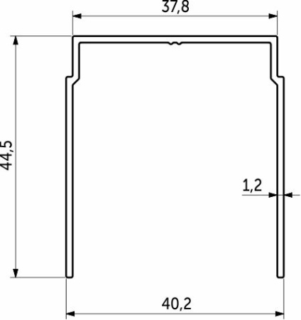 картинка Профиль алюминиевый SENATOR шампань направляющая верхн. L-6000 мм АЛЮТЕХ одинарная от магазина SEFI