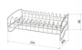 картинка Сушка настольная для посуды 305*80*205, хром AKS от магазина SEFI