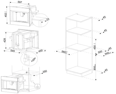 картинка Встраиваемая кофемашина Smeg CMS4104GRU от магазина SEFI