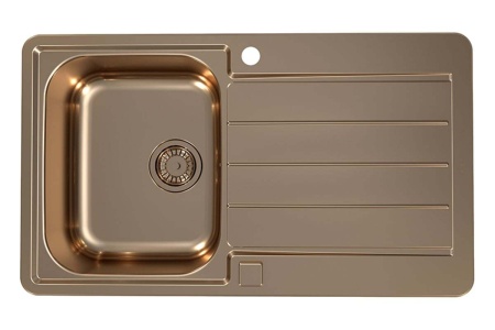 картинка Мойка Alveus LINE 20 MONARCH COPPER 860x5001x в комплекте с выпуском без сифона от магазина SEFI