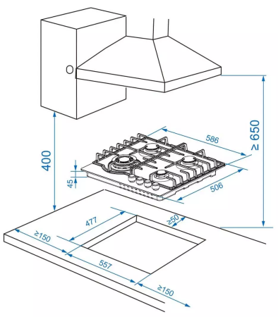 картинка Газовая варочная панель HAIER HHX-M64RFVLX от магазина SEFI