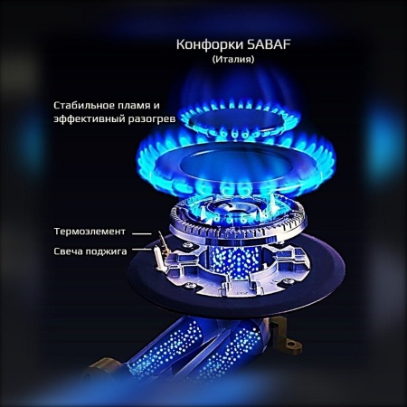 картинка Газовая варочная панель HiSTORY HGE 643C FBK, Черная магазин SEFI являющийся официальным дистрибьютором в России  картинка Газовая варочная панель HiSTORY HGE 643C FBK, Черная от магазина SEFI