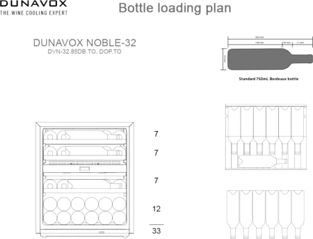 картинка Винный шкаф Dunavox DVN-32.85DOP.TO от магазина SEFI