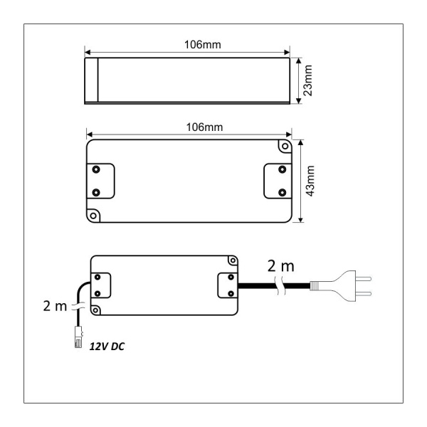 картинка Блок питания ZSI 16W/12V, с вилкой и мини коннектером, HLT от магазина SEFI