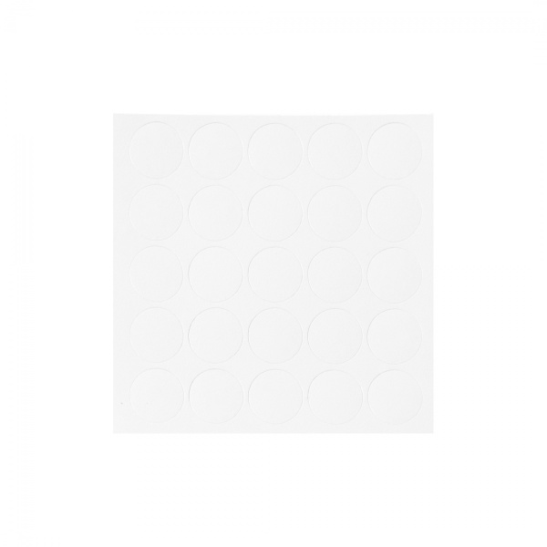 картинка Заглушка самоприлипающая к конфирматам белый премиум (14441) FOLMAG (лист-25шт.) от магазина SEFI