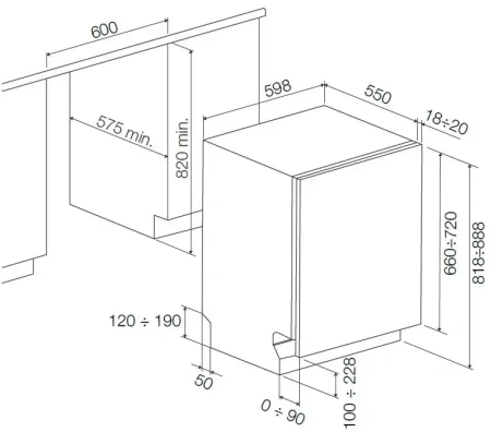 картинка Встраиваемая посудомоечная машина Fulgor Milano FDW 8291.1 от магазина SEFI