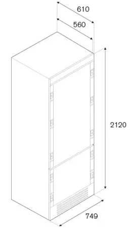 картинка Встраиваемый холодильник Bertazzoni REF75PRL от магазина SEFI