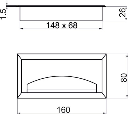 картинка Пропуск кабельный металл 80х160мм алюминий AKS от магазина SEFI