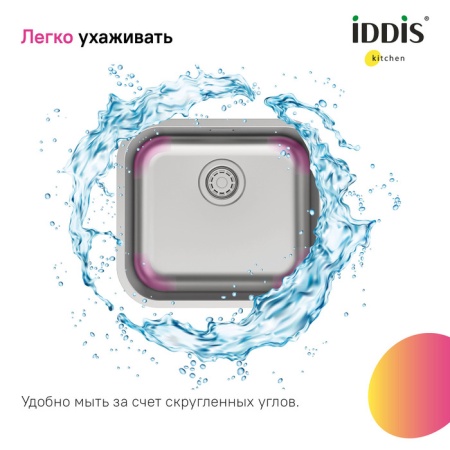 картинка Мойка, нерж. сталь, сатин, 533*433, Mate, IDDIS, MAT53S0i77 от магазина SEFI