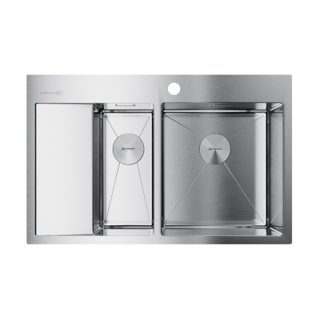 картинка Omoikiri Akisame 78-2-R-IN нерж. сталь/нержавеющая сталь от магазина SEFI