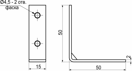картинка Уголок металлический FSC-04 50х50х15 (2,0), белый цинк (уп/4шт) AKS от магазина SEFI
