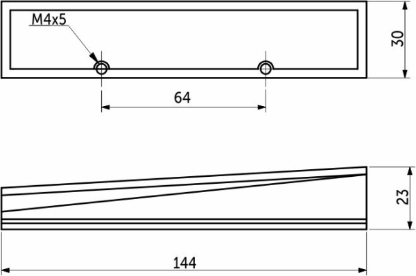 картинка Ручка меб. скоба мет. SANGRITA 64 черный матовый, AKS от магазина SEFI