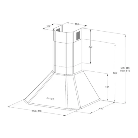 картинка Купольная вытяжка Korting KHC 6839 IX от магазина SEFI