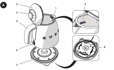 картинка Чайник Smeg KLF05BLEU от магазина SEFI