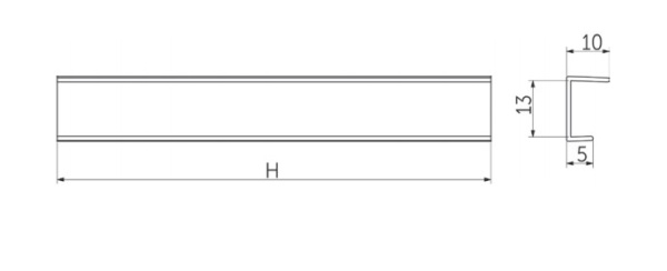 картинка Заглушка к цоколю мебельному ПВХ h=100 серая THERMOPLAST (909) от магазина SEFI
