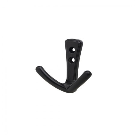 картинка Крючок меб. двухрожковый мет. RUNA черный матовый AKS от магазина SEFI