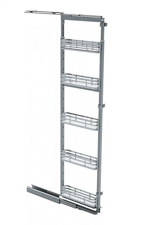 картинка Выдвижная колонка Stella 5 корз., дно из МДФ, в шкаф шириной 150мм 100*500*1880-2180, infinity line от магазина SEFI