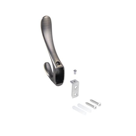 картинка Крючок меб. двухрожковый мет. ROMA античная латунь матовая AKS от магазина SEFI