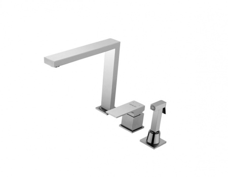 картинка Смеситель Oulin CS9622K c отдельной лейкой, цвет сатин от магазина SEFI