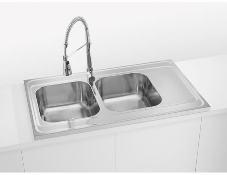 картинка Мойка ALVEUS CLASSIC PRO 80 SAT-90 1000X600 в комплекте с сифоном  1130555, от магазина SEFI