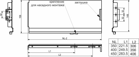 картинка Комплект боковин L-400 H=149 белый QType AKS от магазина SEFI