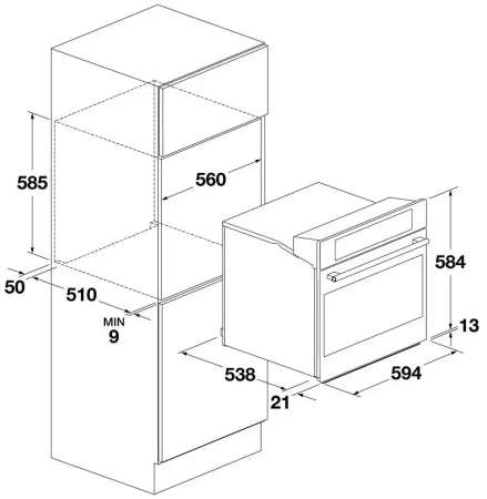 картинка Духовой шкаф Fulgor Milano FCO 6215 TEM WH от магазина SEFI