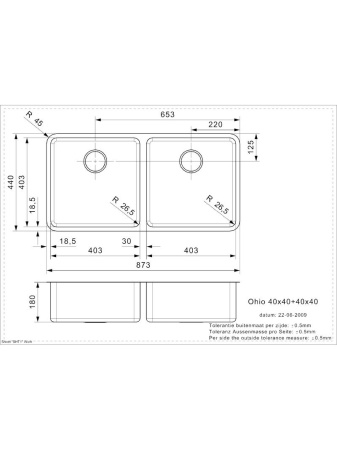картинка Мойка Reginox Ohio L 40x40+40x40 matt от магазина SEFI