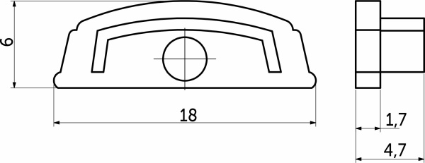 картинка Заглушка к алюминиевому профилю Slim, AKS от магазина SEFI