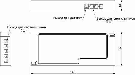 картинка Блок питания Indoor Splitter 36W/12V, с вилкой, AKS от магазина SEFI