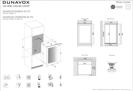 картинка Встраиваемый винный шкаф Dunavox DVH-44.120DC.TO от магазина SEFI